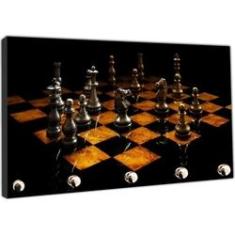 Tabuleiro de xadrez Luxo Cavaleiros Medievais 3D 32 peças