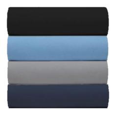 Imagem de Kit 4 Lençol de Malha Solteiro C/Elástico 100% Algodão Rubi (KIT 1)