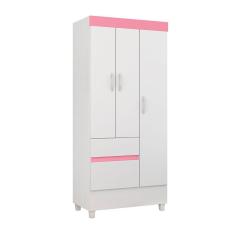 Imagem de Guarda Roupa Infantil/juvenil Ane 3 Portas Branco/rosa Flex Demóbile - Bela Móveis