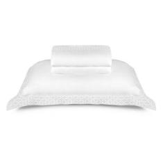 Imagem de Jogo De Cama King Size Carnegie Branco 300 Fios Algodão - Hogar - Imp.