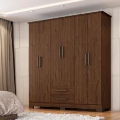 Imagem de Guarda-roupa Mdp 6 Portas 2 Gavetas França Jacarandá