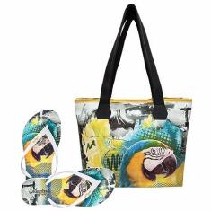 Imagem de Bolsa Com Chinelo Feminino Arara Brasil Magicc Bolsa
