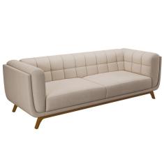 Imagem de Sofá Living Decorativo 2 Lugares 180cm Bellart M22 Linho Cru - Mpozenato