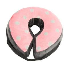 Imagem de Coleira para Cachorro Elizabeth, Protetor de Pelúcia Curto Dobrável e Lavável para Animais de Estimação Após a Cirurgia Coleira Inflável Confortável para Recuperação (L)