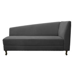 Imagem de Diva Recamier Heitor 140cm Lado Esquerdo Linho Cinza escuro