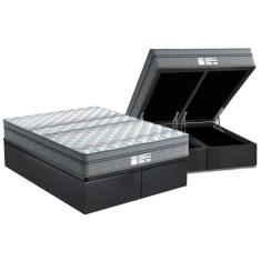 Imagem de Conjunto Box Baú Queen: Colchão Molas Probel Prolastic ProDormir Born + Base CRC Suede Gray(158x198)