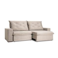 Imagem de Sofá 5 Lugares Retrátil e Reclinável Flexforma Premier Camurça 290 cm