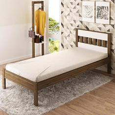 Imagem de Cama Solteiro CM8006 Nogal Branco Tecno Mobili