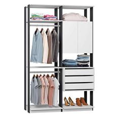Imagem de Guarda-Roupa Solteiro Modulado Clothes 2 PT 3 GV Branco e Espresso