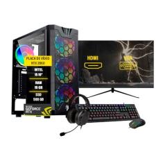 Imagem de PC Computador Gamer Completo I5 10° 16gb SSD 500GB RTX 2060 Monitor