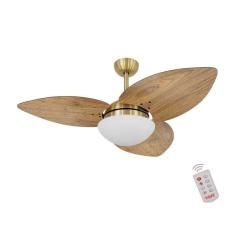 Imagem de Ventilador De Teto Dourado 3 Pás Rádica 127v C/ Controle