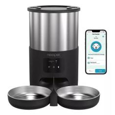 Imagem de Alimentador Comedouro Inteligente Duplo Cachorro Gato Pet 5L App Robot