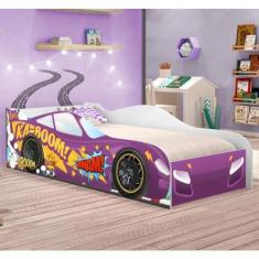 Imagem de Cama Carro Kaboom Roxo Solteiro