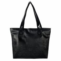 Imagem de Bolsa Dia Dia Feminina Casual Arabescos Preto Magicc Bolsas