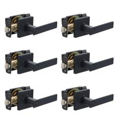 Imagem de Alavancas de porta Amazon Basics Stamford 65 mm de diâmetro x 107 mm L, pacote com 6
