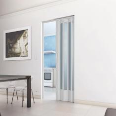 Imagem de Porta Sanfonada de PVC 210x96cm Translúcida BCF Puntinato