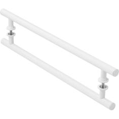 Imagem de Puxador Branco Para Porta De Vidro Madeira Pivotante 60cm