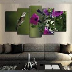 Imagem de Quadros Decorativos Beija Flor 63x130mt em Tecido