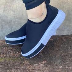 Imagem de Tênis Feminino Shoes Slip On Calce Fácil Caminhada Passeio Confortável