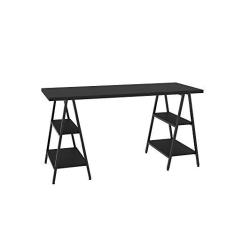 Imagem de Mesa para Escritório Cavalete 1,50m Estilo Industrial Kuadra, Compace,  Ônix/Est.