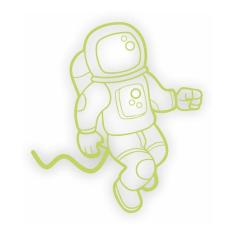 Imagem de Adesivo Brilha No Escuro Neon Astronauta 20 Cm X 22,2 Cm