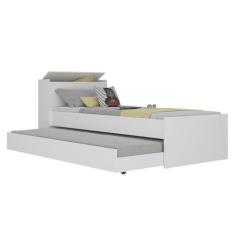 Imagem de Bicama Solteiro com Colchão Incluso e Baú Embutido Multimóveis Branco