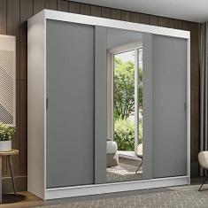 Imagem de Guarda-roupa Casal Madesa Reno 3 Portas de Correr com Espelho B