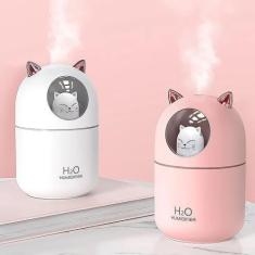 Imagem de Umidificador Aromatizador Difusor Infantil Gatinho 300ml Rgb - Utimix