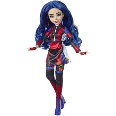 Imagem de Boneca de moda Evie Descendants da Disney, com cabelos castanhos e inspirada em Descendentes 3