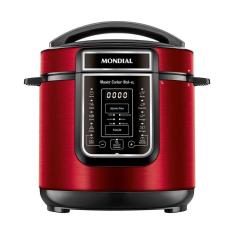 Imagem de Panela de Pressão Elétrica Digital 6L Mondial Vermelho/Inox PE-60-6L-RI 127V/60HZ