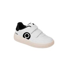 Imagem de Tênis Infantil Feminino Ortopé Bliss Teen Fecho Duplo Branco e Preto