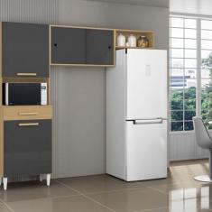 Imagem de Cozinha Compacta Paneleiro e Aéreos Isabelle Atacama/Grafite