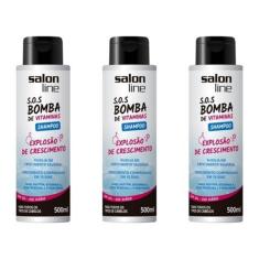 Imagem de Salon Line Sos Bomba De Vitaminas Shampoo 500ml (Kit C/03)