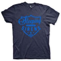 Imagem de Camiseta Sleeping With Sirens Marinho e  Claro em Silk 100% Algodão