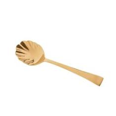 Imagem de Conjunto 2 Colheres para açúcar de aço inox Berna dourado Wolff - 71705