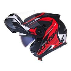 Imagem de Capacete Norisk Escamoteável FF345 Route Speedmax Preto e Vermelho Fos