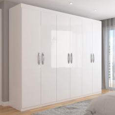 Imagem de Guarda-Roupa Casal Capela 6 Portas 2 Gavetas Branco - Panorama Móveis
