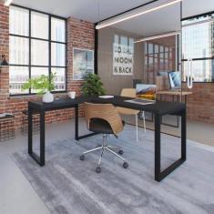 Imagem de Escrivaninha em L Yon Diretor 150x70x75 Preto