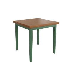 Imagem de Mesa Colors Em Madeira Maciça Quadrada 4 Lugares - 80 X 80cm Verde