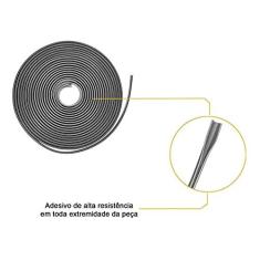 Imagem de Protetor Moldura Bordas Porta Guarnição Universal 10m Prata