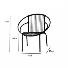 Imagem de Kit Com 3 Cadeiras Para Jardim Circulares Eclipse Famais 
