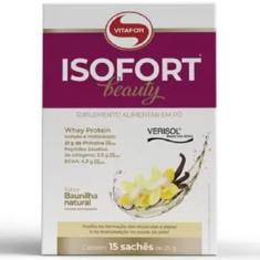Imagem de Whey Protein Isolado e hidrolisado Isofort Beauty (15 sachês de 25g) Vitafor