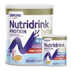 Imagem de 2 Latas Suplemento Nutridrink Protein em Pó -Danone -Sem Sabor - 700g
