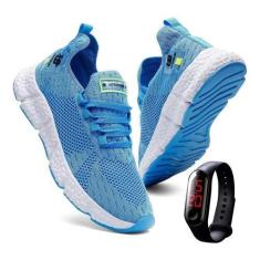 Imagem de Kit Tênis Fit Xtreme Masculino E Feminino + Relógio Digital Ultra Conf