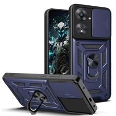 Imagem de CSmall Capa para Xiaomi Redmi 13C 4G (não 5G) com capa de câmera deslizante, capa de telefone à prova de quedas de grau militar com anel giratório Kickstand capa de proteção de lente para Xiaomi Redmi