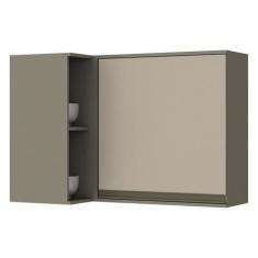 Imagem de Armário Aéreo Cozinha de Canto Reto 1 Porta Connect Duna/Cristal C58 -