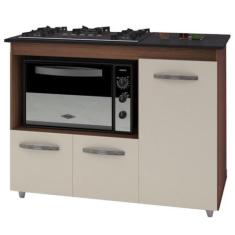 Imagem de Balcao Para Cooktop 5 Bocas 114cm 9475 Savana Off White Mobbs - Moblis