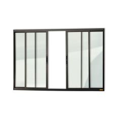 Imagem de Janela Confort 4 Folhas Vidro Liso 100cm x 200cm Brimak Preto