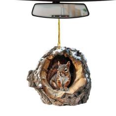 Imagem de Decorações de árvores de Natal de animais, ornamento de acrílico com padrão animal,Pingentes de árvore de Natal seguros em acrílico 2D de orangotangos | Decoração animal portátil de ornamento acrílico