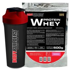 Imagem de Kit Whey 500g Morango + Coqueteleira - Bodybuilders-Unissex